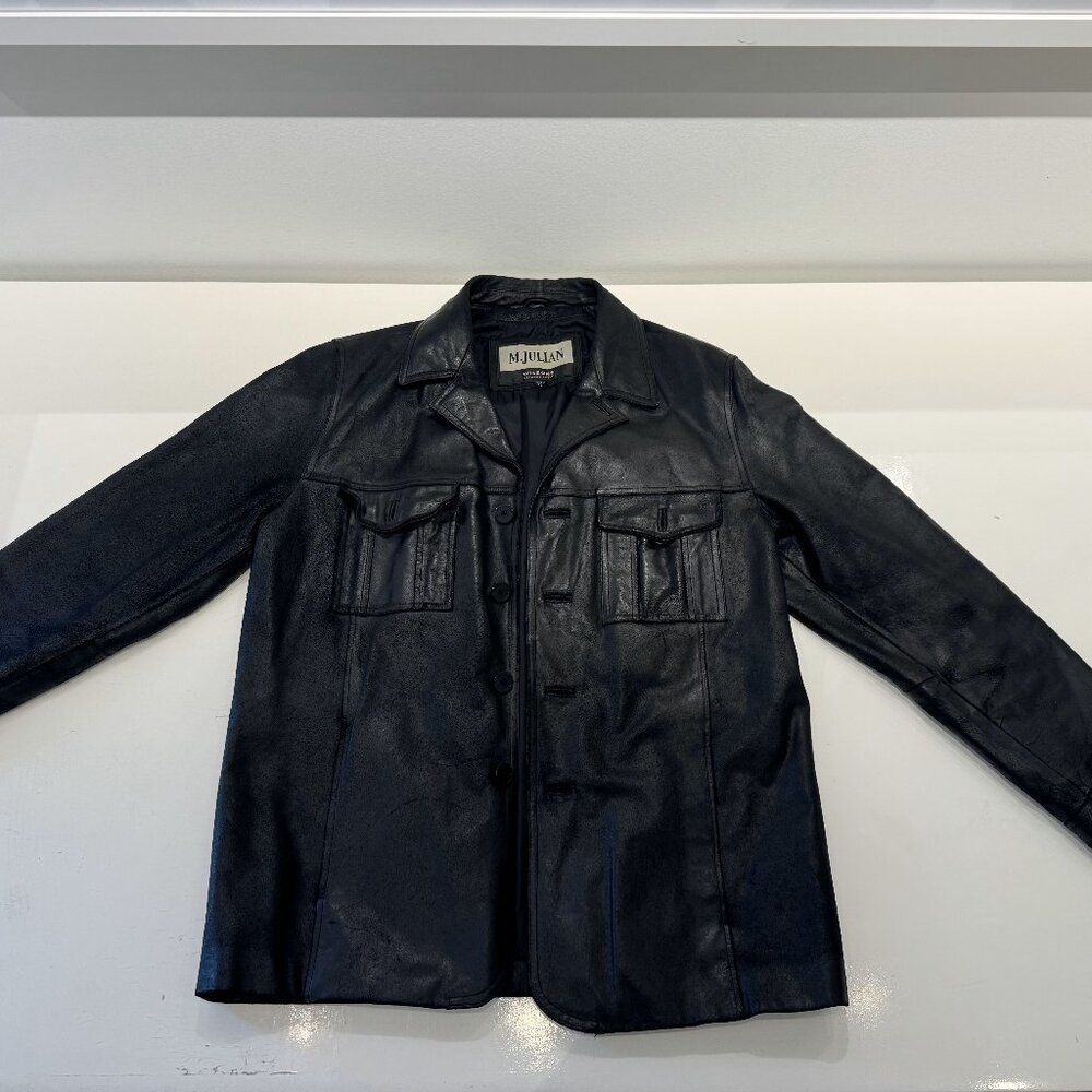 Black Leather Jacket - Large